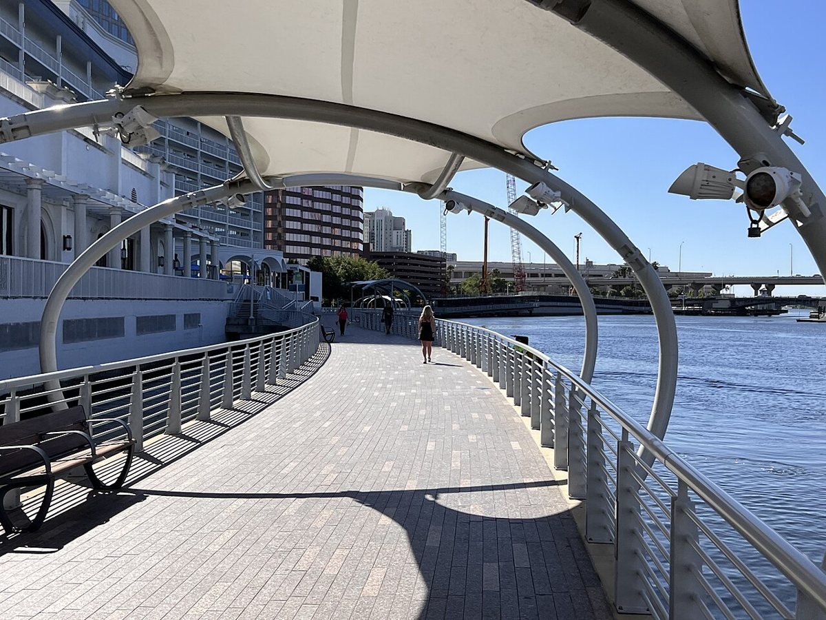 Tampa Riverwalk along the Hillsborough River in downtown Tampa